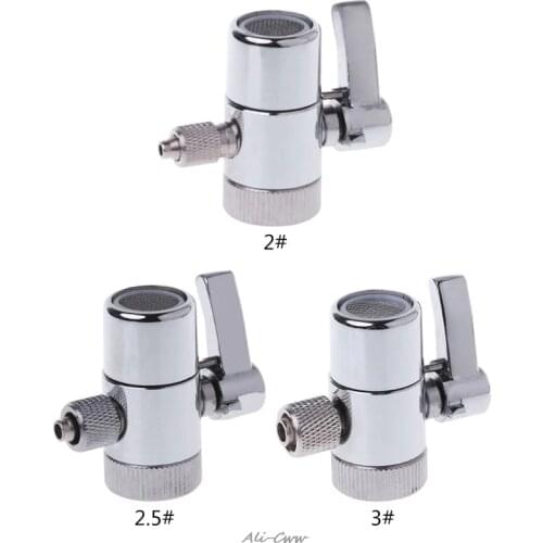 Faucet Adapter Diverter Valve Counter Top Water Filter Faucet Diverter Valve Ro System 1/4" 2.5/8" 3/8" Tube Connector