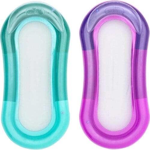 Floating Air Mattress Inflatable Water Hammock Foldable Inflatable Air Sleep Bed Lounge for Summer Pool Water Game Toys