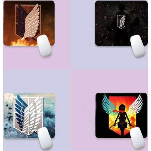 Attack On Titan Logo Rubber Gaming mousepad Desk Mat edge native rubber special game mouse pad polyethylene table mat non slip