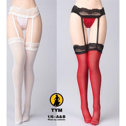 1/6 Scale Sexy Lace Women Soldier body-Stocking Silk stockings Underwear for 12in Female Action Figure Doll toy