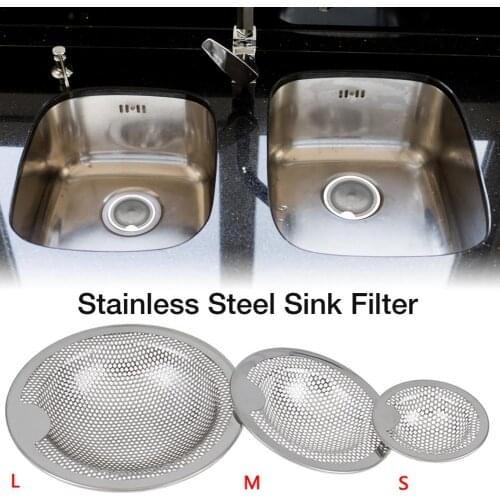 Stainless Steel Kitchen Sink Mesh Sink Filter Easy-to-Lift Strainer Bathroom Shower Drain Sink Drain Waste Plug Cover Newest