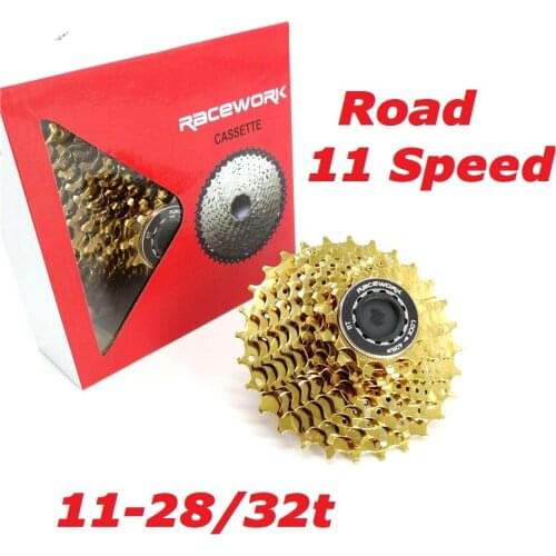 11 Speed Road Cassette Freewheel 11-28T 11-32T Gold Color 11/22 Speed Road Bike Sprocket
