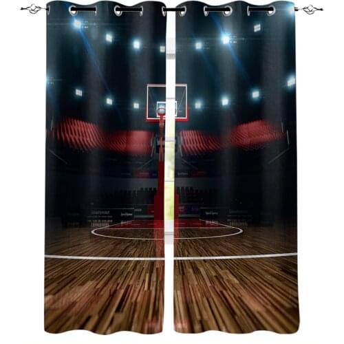 Basketball Court Stadium Modern Blackout Curtains For Living Room Bedroom Window Treatment Blinds Drapes Kitchen Curtains