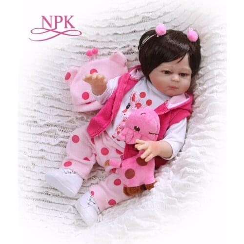 19 Inch Full Body Silicone Bebe Reborn Baby Doll Touch Real Fashion Childrens Day Gifts Toys Baby Doll New Designed Xmas Gifts