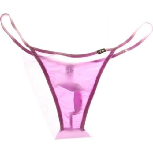 AcebaI Cers sexy gay mens underwear mens thong and G string gay fine belt translucent seamless breathable quick-drying briefs