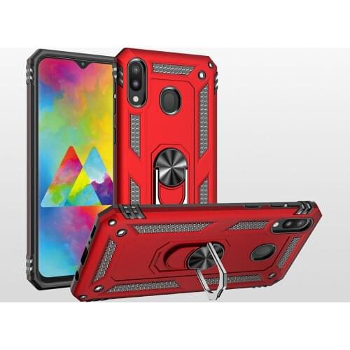 Heavy Duty Rugged Cover Ring Bracket Magnetic Holder Shockproof Kickstand case for Samsung Galaxy M10/M20
