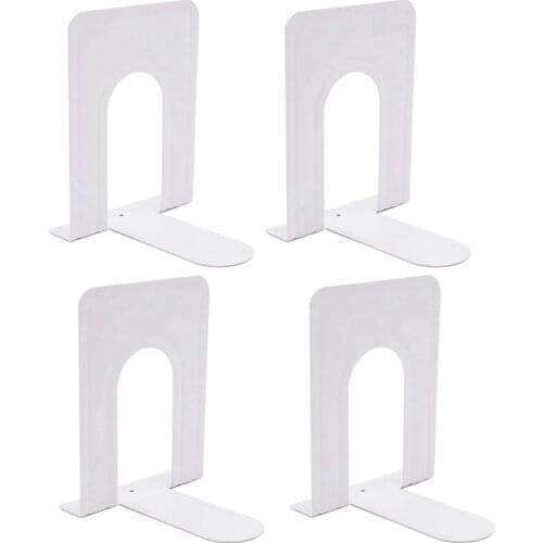 PPYY-2 Pairs Bookends for Shelves Non-Skid Book Ends Heavy Duty Metal Book End Book Stopper for Books/Movies/CDs/Video Games