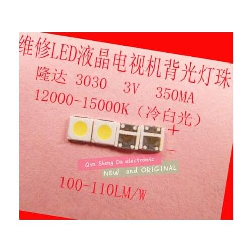 1000piece/lot FOR Maintenance Pioneer Sanyo led LCD TV backlight Article lamp SMD LEDs 3030 3V Cold white light emitting diode