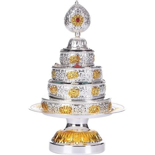 Manza Plate offerings Manda ornaments Tibetan Buddhism Man Cha Buddhist Temple Supplies Za Luo
