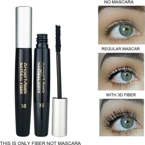 3D EyeLash Fiber Mascara Lashes Extension Exaggeration Lengthening Mascara Black Fiber