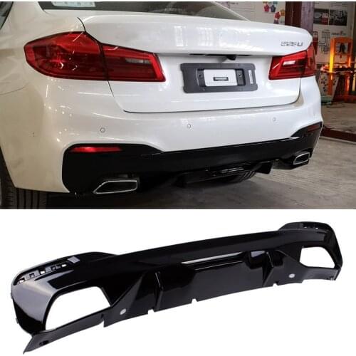 M-P Style PP material Bumper Bright black Rear Diffuser For BMW 5 Series G30 G38 525i 530i 540d