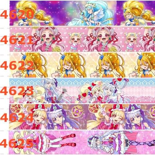 10yards -different sizes -Cartoon Grosgrain ribbon - Cartoon character pattern printed ribbon