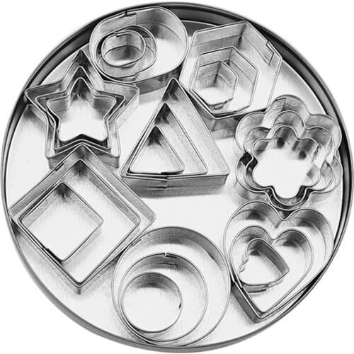 24 PCS/Set Cookie Mold Biscuit Tools Moulds Stainless Steel Eco-Friendly Strong Reusable For Kitchen Baking 24 Piece Molds