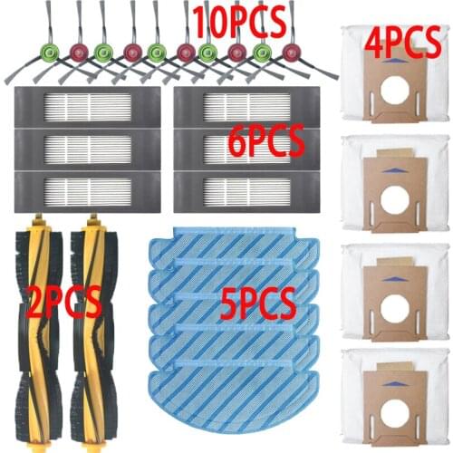 27 Pack For ECOVACS DEEBOT OZMO T8 / T8 AIVI Robot Vacuum Cleaner Dust Bag Filter Disposable Mop Cloth Accessories