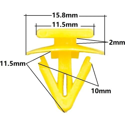 30x Auto Plastic Yellow Fasteners Car Interior Door Guard Plate Wheel Eyebrow Retainers Clips For Hyundai Tucson Elantra