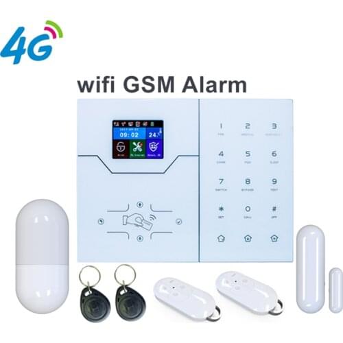 4G Wifi GSM Smart Home Alarm System With Color French or English Menu Control by App Home Security Protection Alarm System