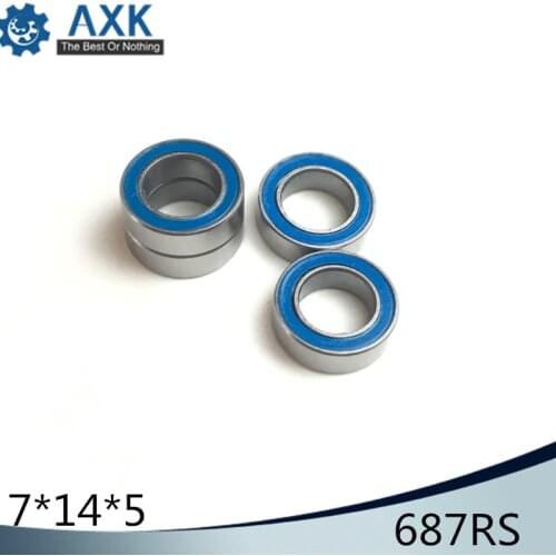 687RS Bearing 10PCS 7x14x5 mm ABEC-3 Hobby Electric RC Car Truck 687 RS 2RS Ball Bearings 687-2RS Blue Sealed
