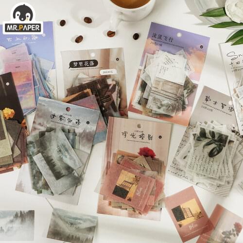 Mr.paper 8 Designs Times Letters Record Escol DIY Project Album Diary Deco Planner Photos Junk Scrapbooking Background Craft