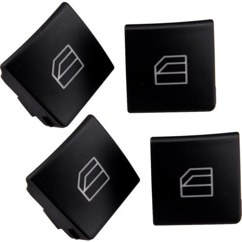 Beler 4Pcs Master Window Switch Button Cover Cap Fit for Mercedes-Benz C Class W204 C200 C220 E200 CLA GLK ML350 Car Accessories