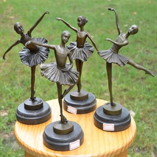 The bronze of a ballet girls decoration works of art of music and dance figure wedding birthday gift ornamentsroom Art