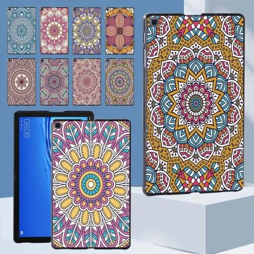Mandala Series Tablet Case for Huawei MediaPad M5 Lite 10.1"/MediaPad M5 10.8" Plastic Durable Hard Back Shell + Stylus