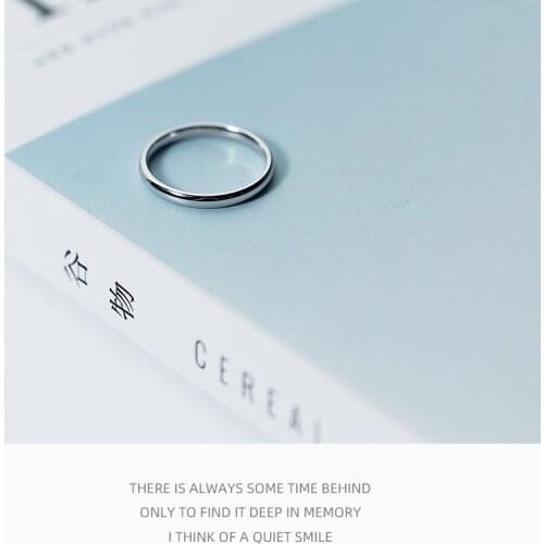 Colusiwei Genuine 925 Sterling Silver Minimalism Tail Finger Rings for Women Smooth Surface Wedding Engagement Band Jewelry 2020