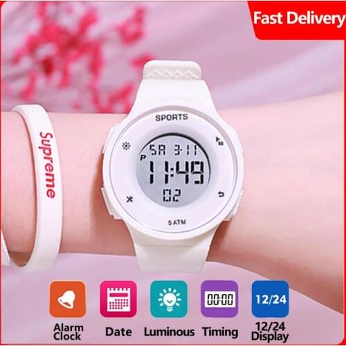 Electronic Sport LED Digital Wrist Watch Teenagers Silicone Watch Gift Relogio Infantil Lovely