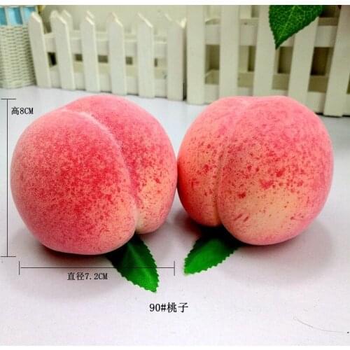 Simulation Lifelike Pvc Peach Fruit Food Vegetable Toy House Childrens Toys Accessories Kitchen Decoration Teaching Aid 2021