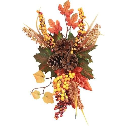 Halloween Artficial Simulation Maple Leaf Pumpkin Sunflower Picks Garland Home DIY Autumn Harvest Thanksgiving Decoration