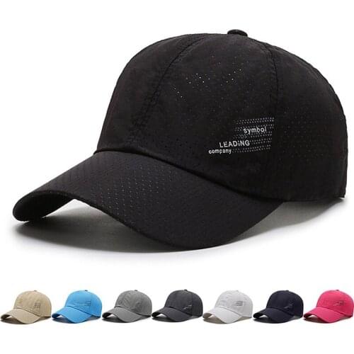 Summer Outdoor Sun Hats Quick Dry Women Men Golf Fishing Cap Adjustable Unisex Baseball Caps