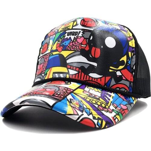 Carton Cotton Baseball Cap Unisex Trucker Snapback Hat For Women Men Casual Adjustable Outdoor Sun Hat Hip Hop Caps