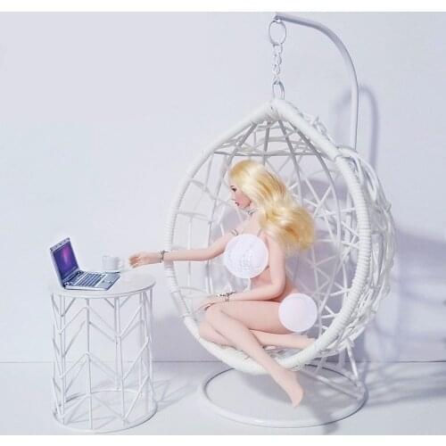 1/6 Soldiers Simulation Mini Furniture Metal Table Chair Computer Cup Scene Props Model Accessories for 12" Figure Doll House