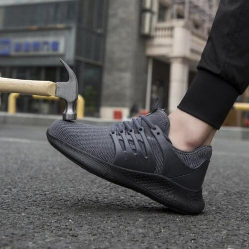 Indestructible Shoes Men Safety Work Shoes with Steel Toe Cap Puncture-Proof Boots Breathable Sneakers Men Safety Shoes