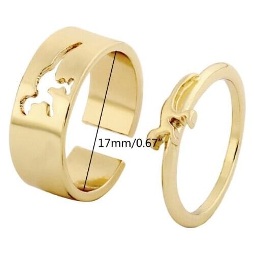 652B Moon Ring For Women Men Couples Matching Best Friend Trendy Promise Rings Set For Teen Girls Thumb Jewelry