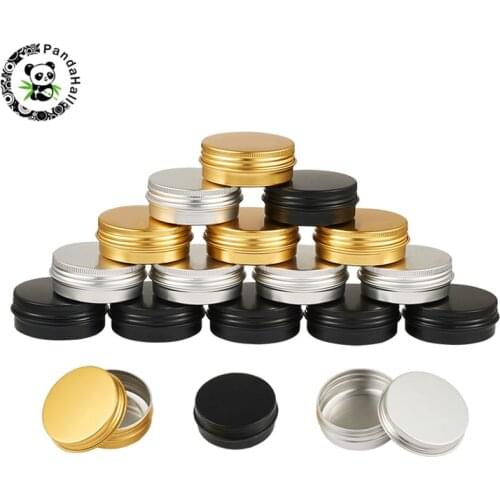 Pandahall 30pcs/Set Aluminium Box Jewelry Box Tins Empty Containers for Beading Supplies Makeup Case Mixed Color 5.2~5.5x2~2.2mm