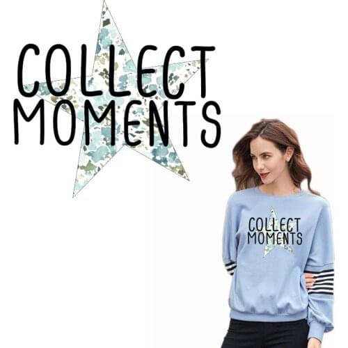 New Design Heat Transfer Sticker DIY Watercolor Stars Iron On Patches For T-shirt Appliqued Clothes Decoration Accessory Y-224