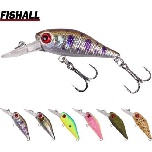 Fishall Truite Shad 35S Small Hard Bait 35mm 1.8g Tiny Sinking Lure Wobbler For Bass Pike Trout