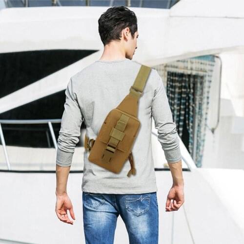 Durable Outdoor Bags Delicate Texture Chest Bag Nylon EDC Outdoor Sports Camping Running Hunting Single Shoulder Bag