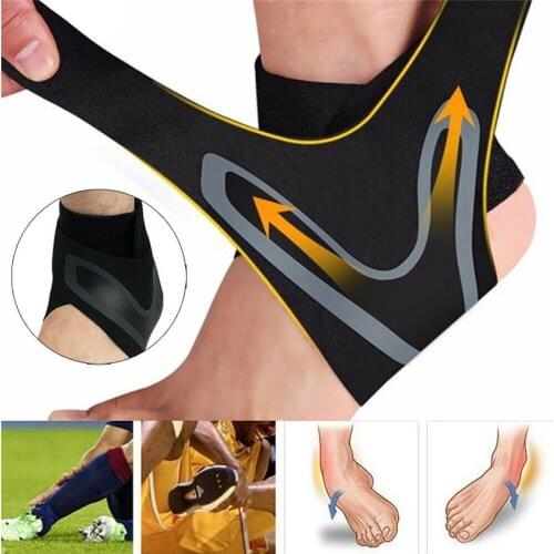 Adjustable Right Left Foot Ankle Support Heel Protector Brace Guard Sports Football Basketball Anti-Sprain