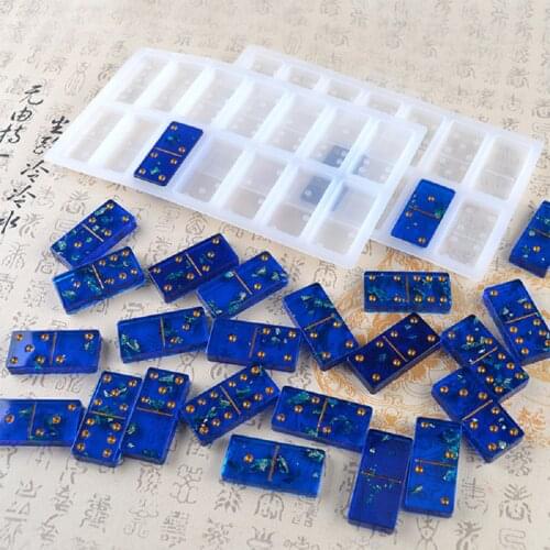 Handmade Resin Domino Silicone Molds Jewelry Accessories Making Epoxy Resin Craft Cabochons Board Charms DIY Resin