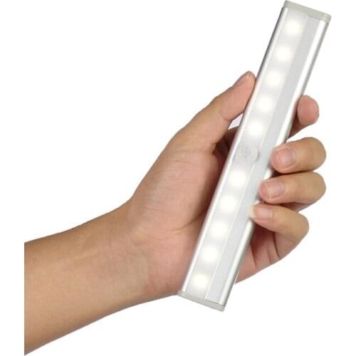 Battery Powered LED Cabinet light PIR Motion Sensor Rigid Light Bar Closet Wall lamp
