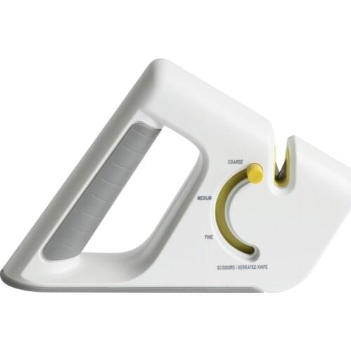 Kitchen Professional multifunction 4-in-1 Knife Sharpener serrated Knife and Scissors Sharpening stone Coated Non-slip Base