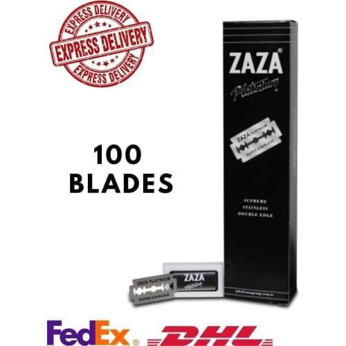Zaza Platinium Double Sided Leaf Razor 1 Box 100 Pcs Fast Delivery High Quality