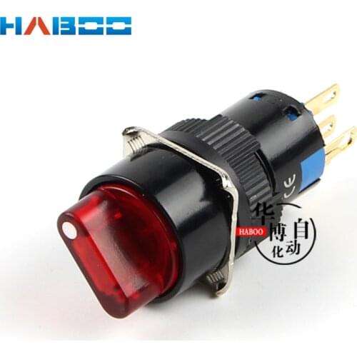 16mm 2 or 3 position selector rotary switch push button switch latching on off 12v led illuminated