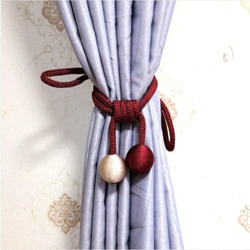 2PCs Curtain Egg Ball Curtain Bandage Two-Color Double Ball DIY Casual Match Creative Curtain Accessories