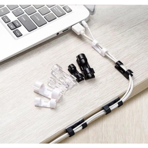 20Pcs Multipurpose Device Cord Clips Home Essentials Finisher Wire Clamp Holder Clamps Finisher Wire Clip Fixing Desktop