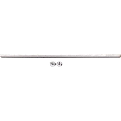 320mm x M8 Stainless Steel Thread Bar Stock Rod Silver Tone