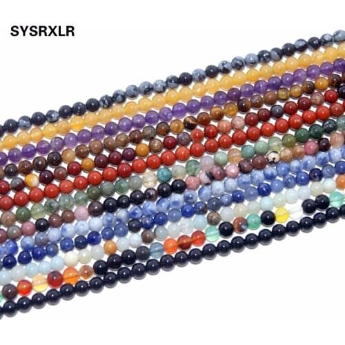 Free Shipping 3MM Natural Stone Beads Rose Quartzs Crystal Tiger Eyes Labradorit Agates For Jewelry Making DIY Bracelet Material