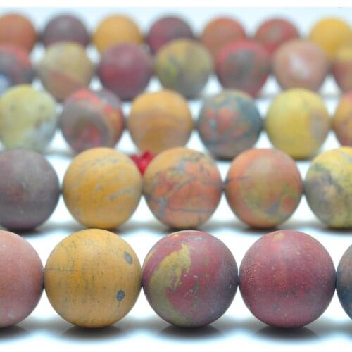Natural Warring States Red Jasper Matte Round Loose Beads Wholesale Gemstone Semi Precious Stone Bracelet Jewelry Making Design