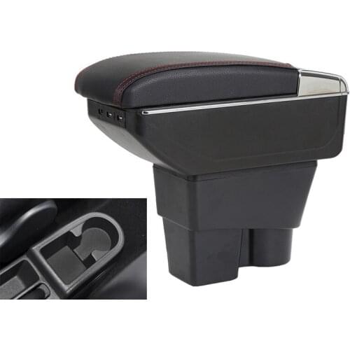 For Rapid armrest box central Store content Storage Rapid school armrests box with cup holder ashtray USB interface